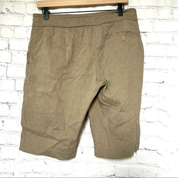 Eileen Fisher linen Bermuda walking shorts size 8 - Picture 3 of 6